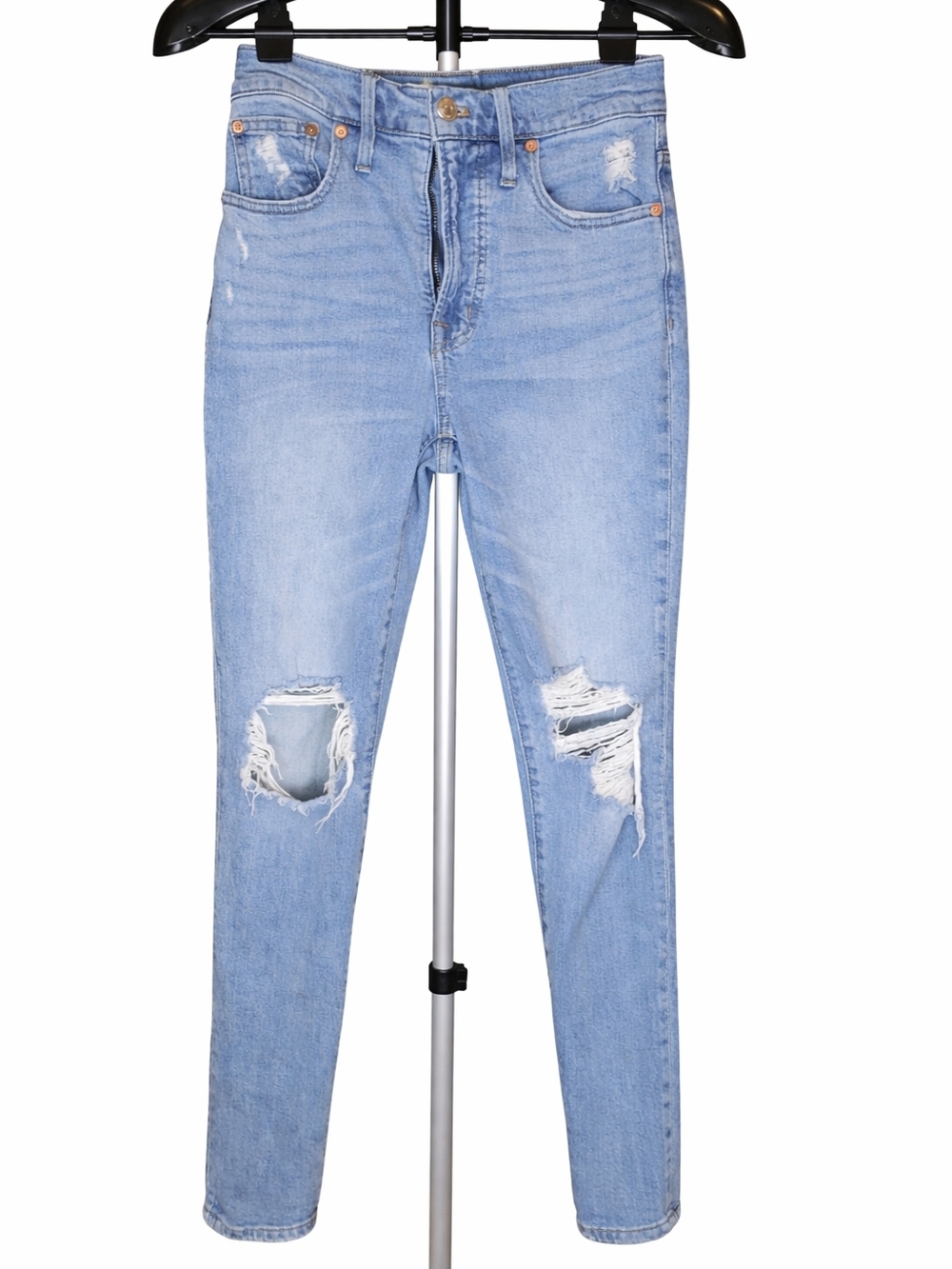 Madewell Light Wash Distressed Skinny Jeans